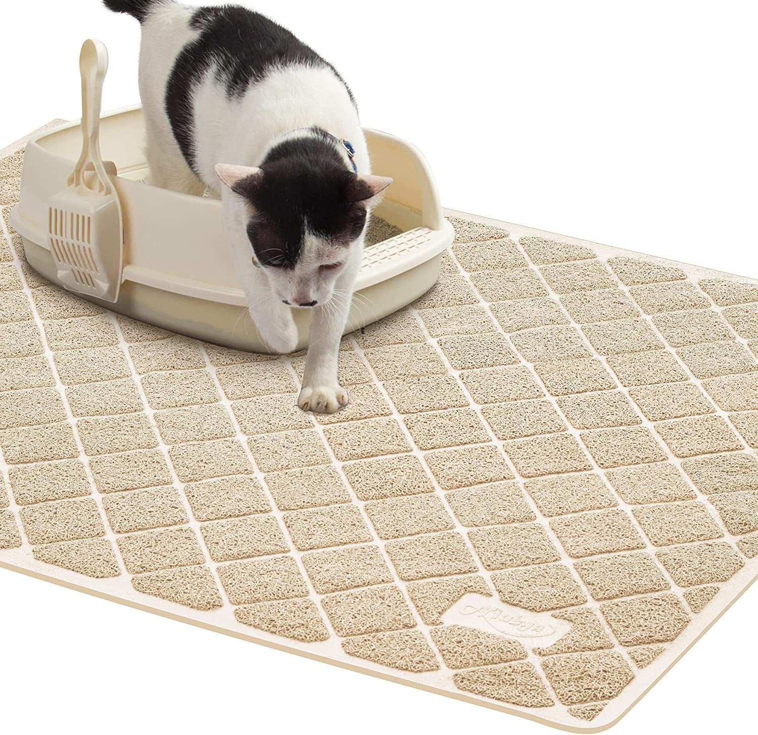 Premium Cat Litter Mat! With A Non-Slip Waterproof Backside, Making A Soft And Easy To Clean Solution For Cats!