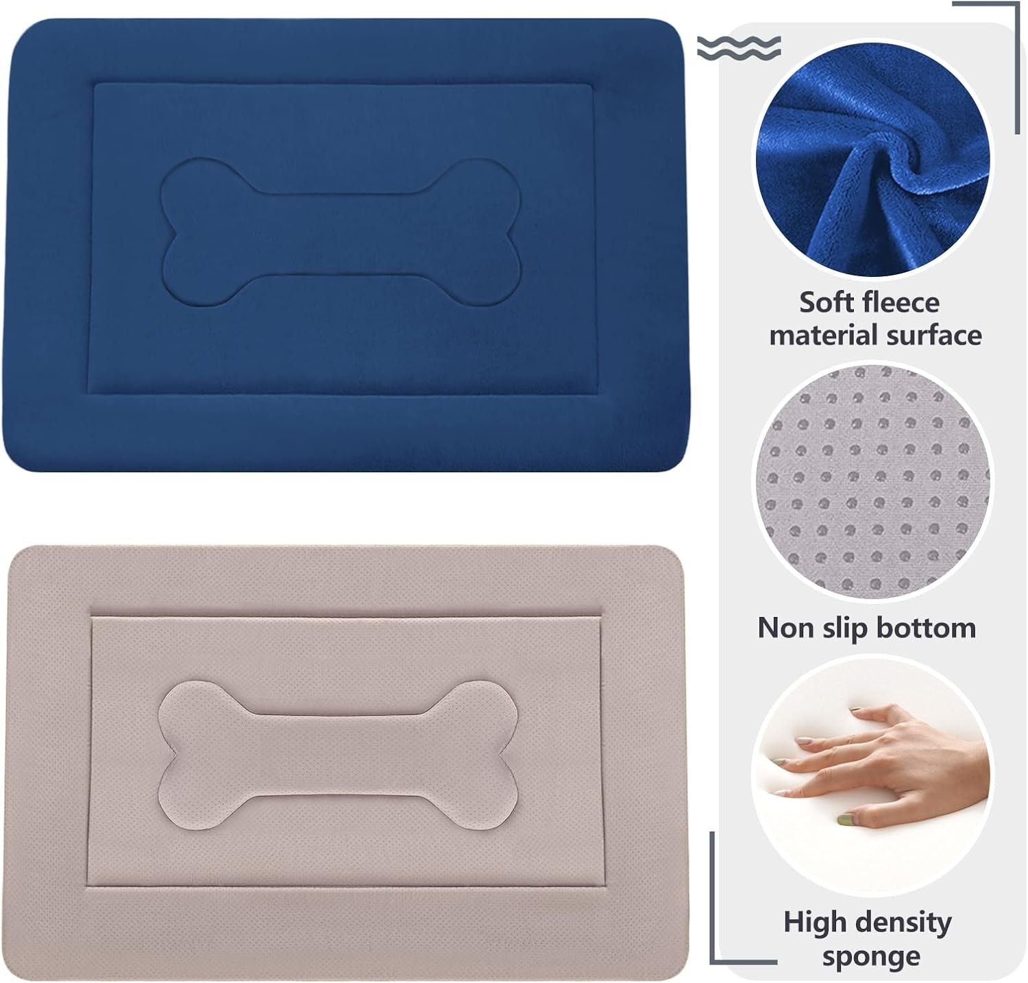 The Perfect Large Dog Mat! 42in Non-Slip, Washable, Soft Mattress Pad!