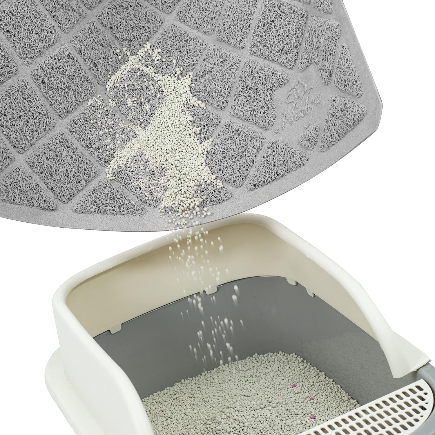 Premium Cat Litter Mat! With A Non-Slip Waterproof Backside, Making A Soft And Easy To Clean Solution For Cats!