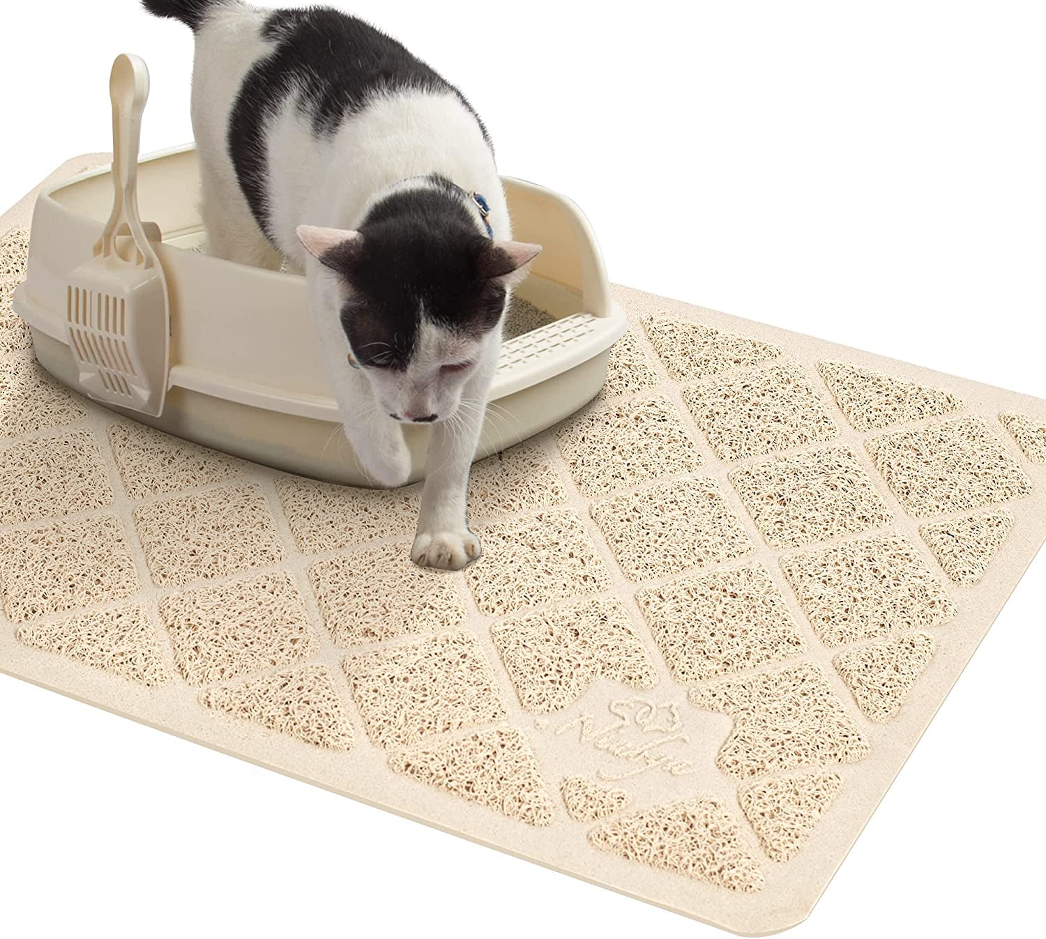 Premium Cat Litter Mat! With A Non-Slip Waterproof Backside, Making A Soft And Easy To Clean Solution For Cats!
