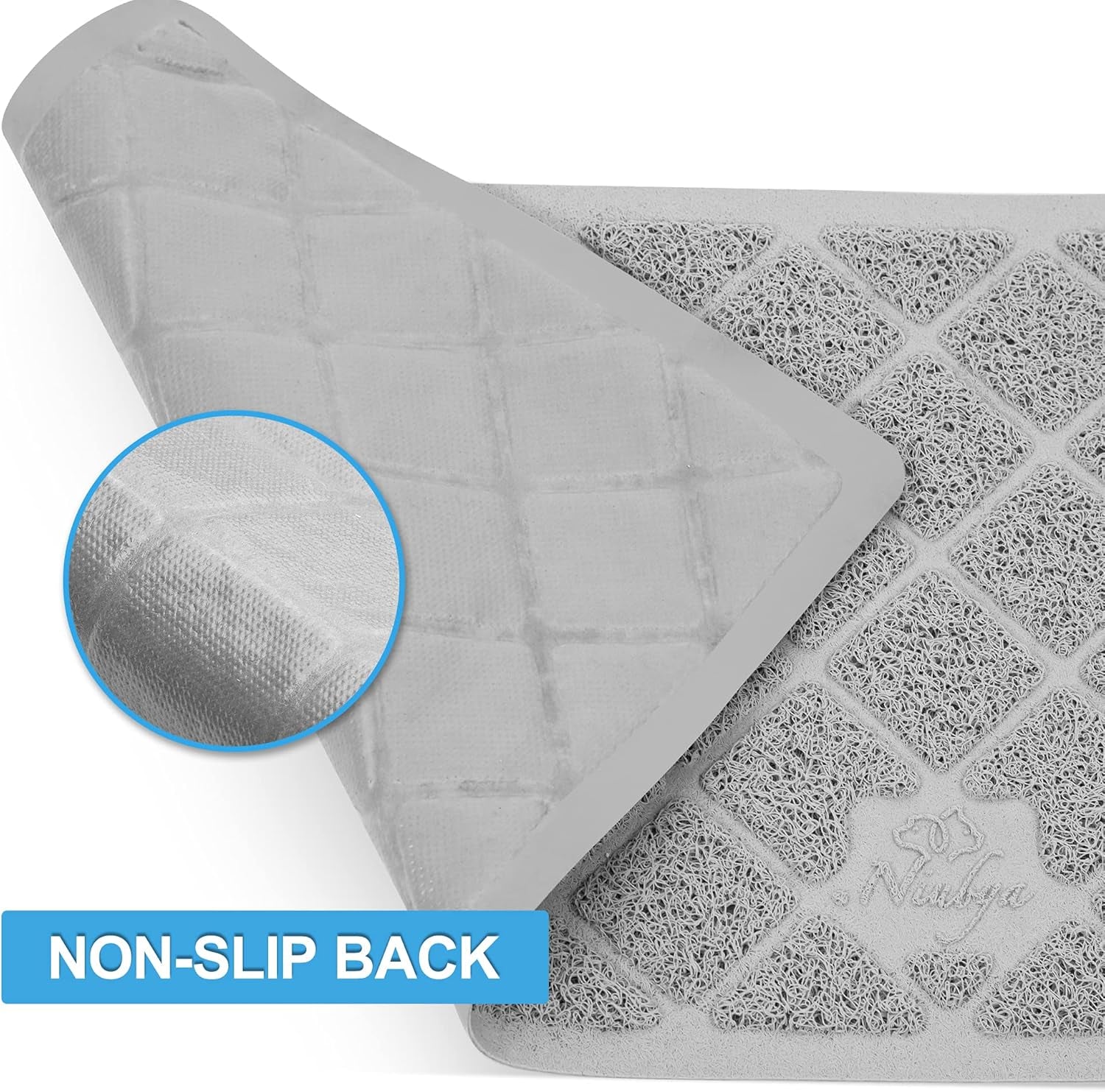 Premium Cat Litter Mat! With A Non-Slip Waterproof Backside, Making A Soft And Easy To Clean Solution For Cats!