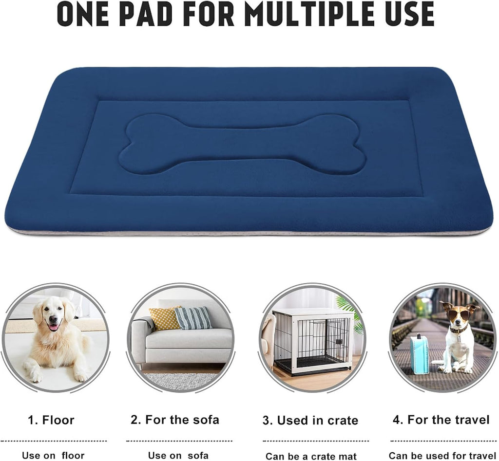 The Perfect Large Dog Mat! 42in Non-Slip, Washable, Soft Mattress Pad!